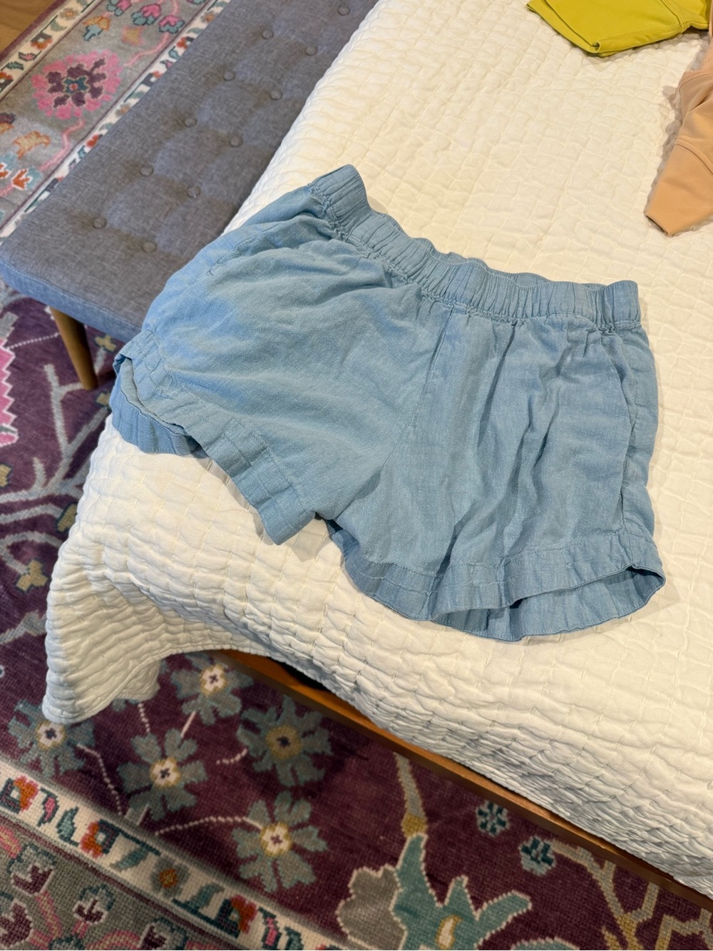Light Blue Patagonia Women’s Ruffle Hem Shorts